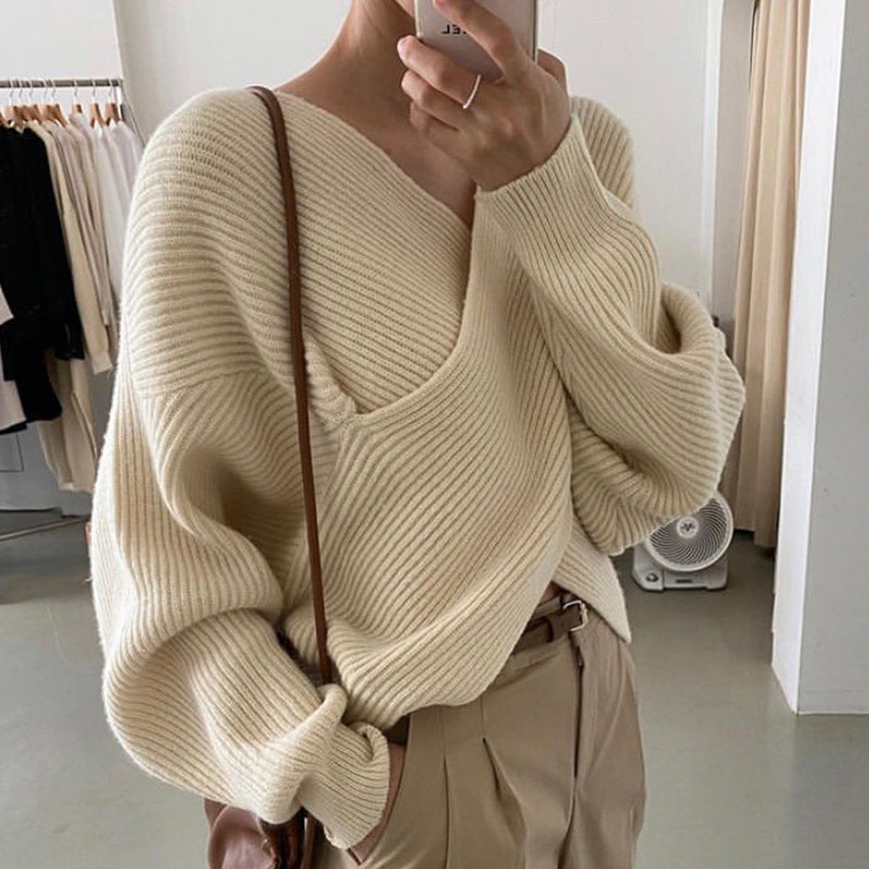 OHMIQUE | Pull en tricot croisé chic