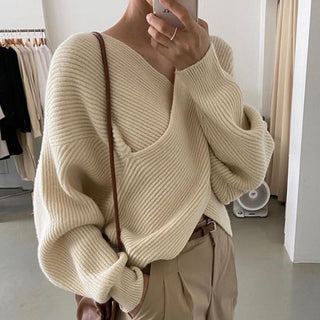 OHMIQUE | Pull en tricot croisé chic