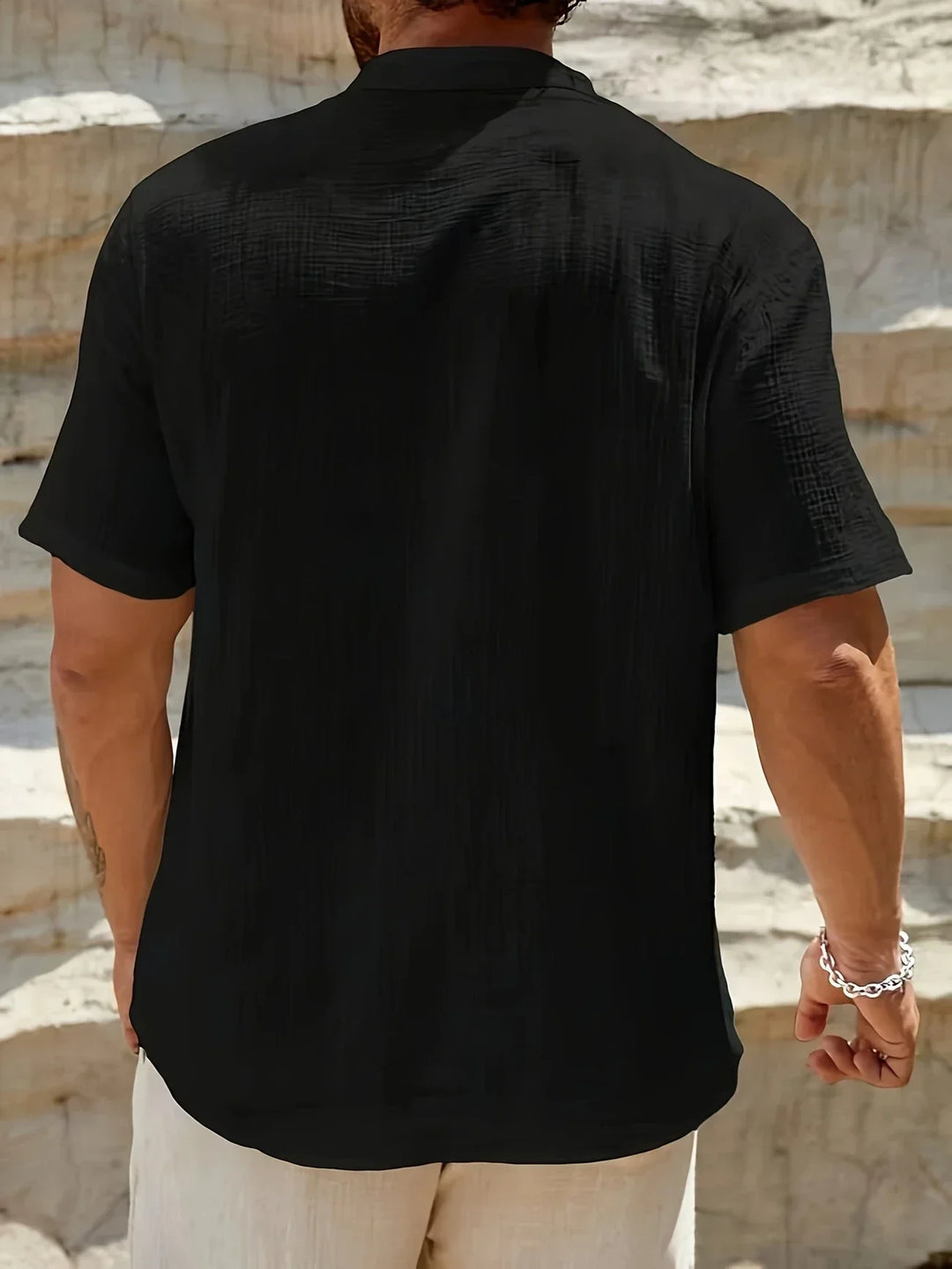 OHMIQUE | Chemise d’été élégante à col montant