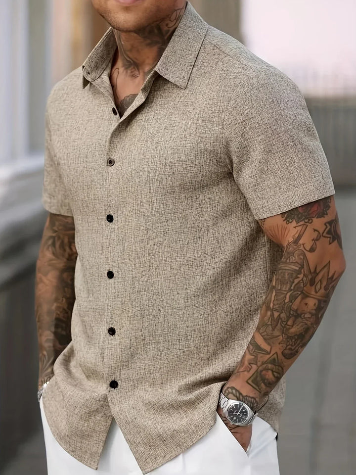 OHMIQUE | Chemise légère à manches courtes en mélange de lin