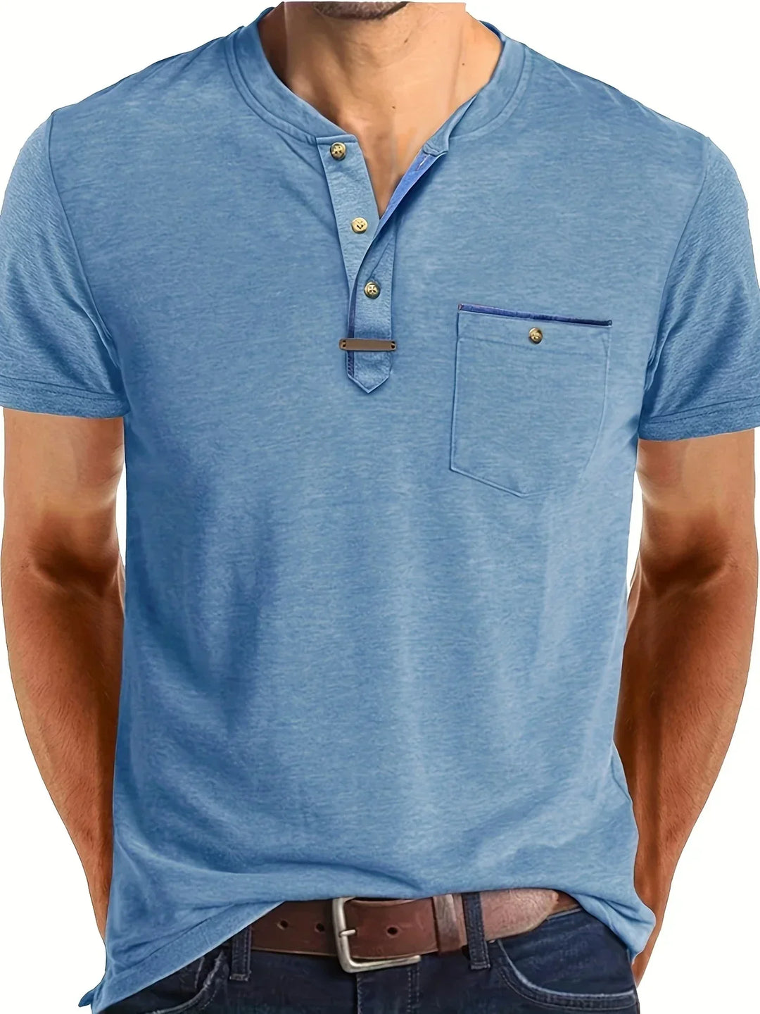 OHMIQUE | T-shirt col rond élégant avec poche