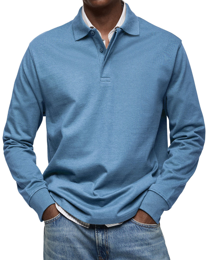 OHMIQUE | Chemise Poloshirt Casual à Manches Longues