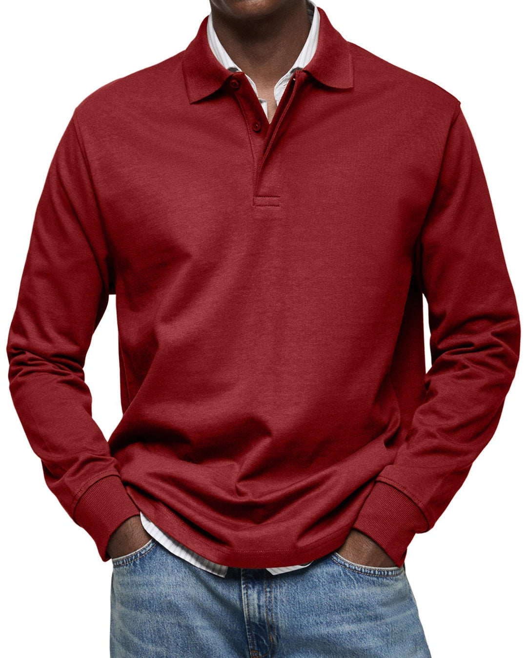 OHMIQUE | Chemise Poloshirt Casual à Manches Longues