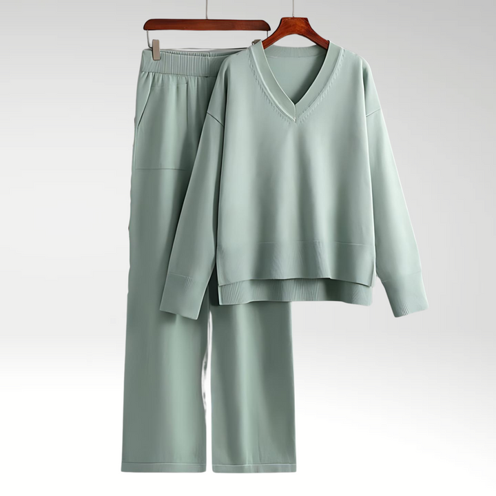 OHMIQUE | Luxe V-Neck Two Piece Set