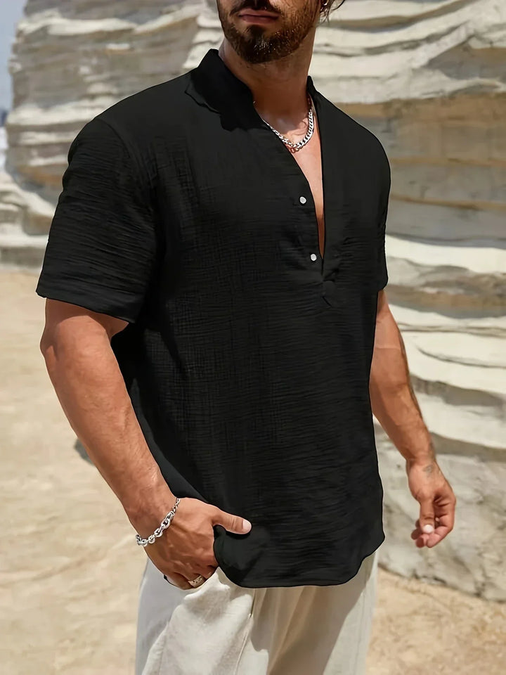 OHMIQUE | Chemise d’été élégante à col montant
