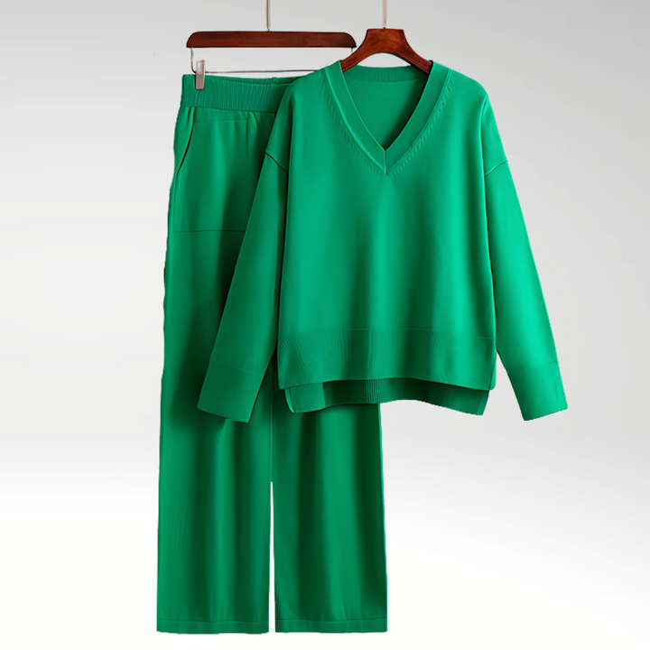 OHMIQUE | Luxe V-Neck Two Piece Set
