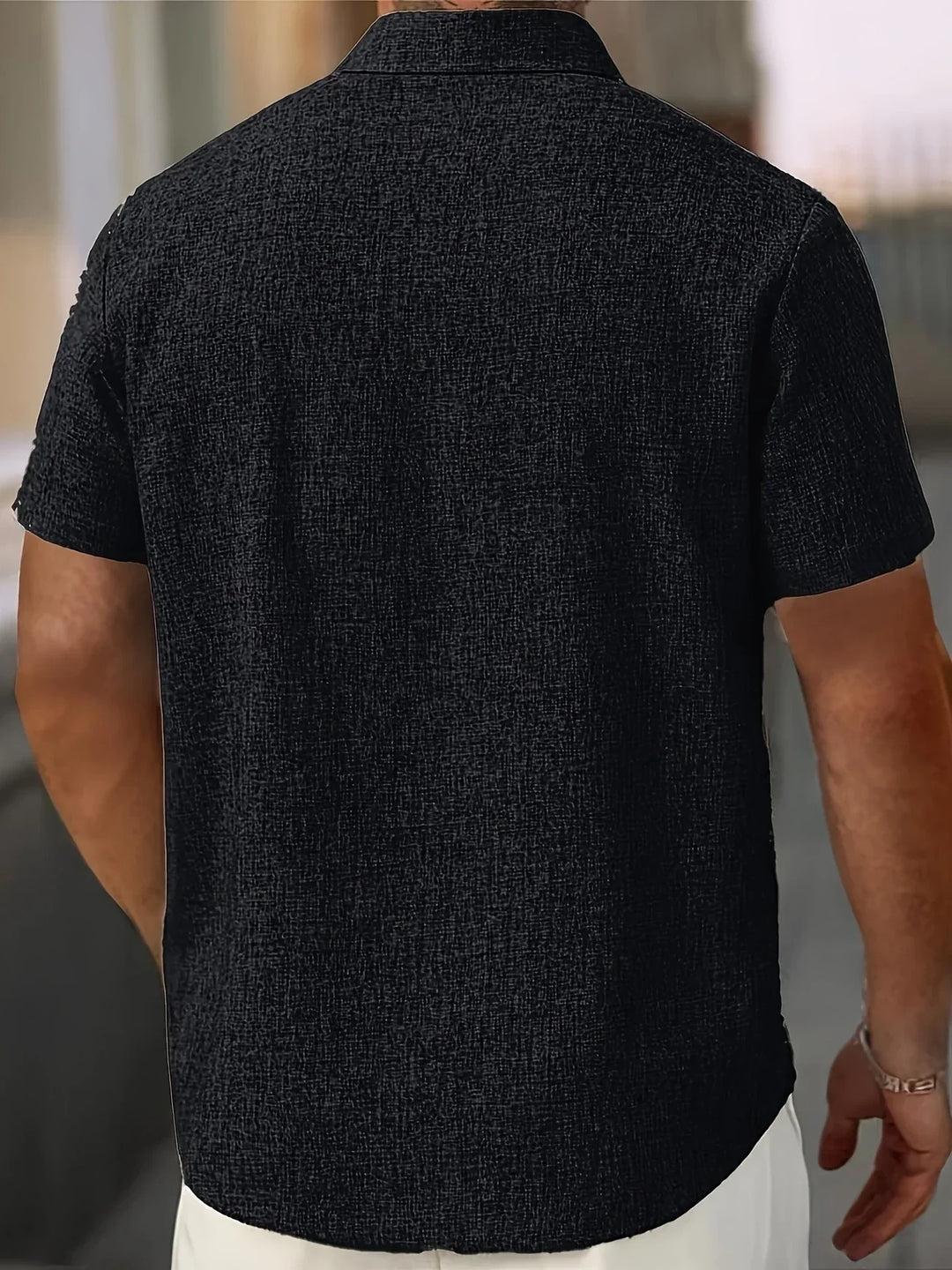OHMIQUE | Chemise légère à manches courtes en mélange de lin