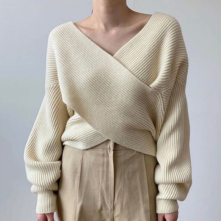 OHMIQUE | Pull en tricot croisé chic