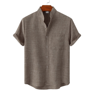 OHMIQUE | Chemise en coton unie avec boutons