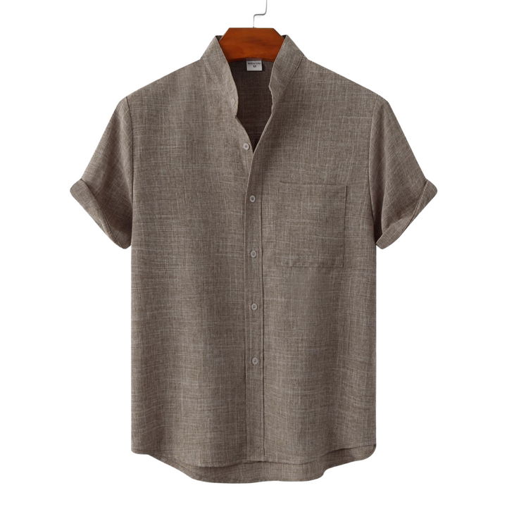 OHMIQUE | Chemise en coton unie avec boutons