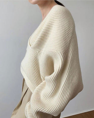 OHMIQUE | Pull en tricot croisé chic