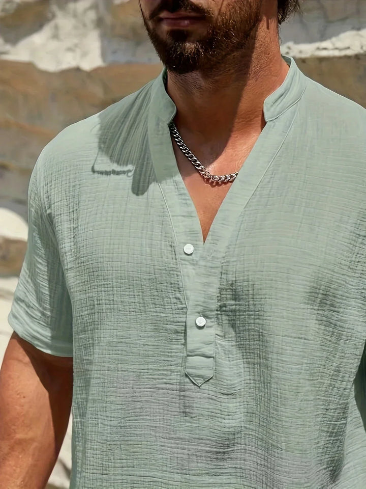 OHMIQUE | Chemise d’été élégante à col montant