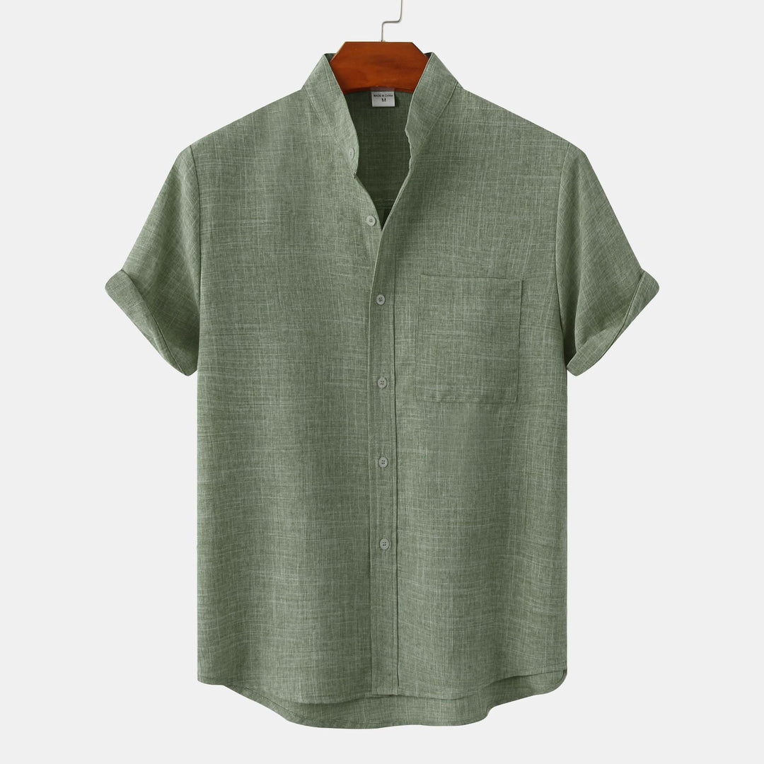 OHMIQUE | Chemise en coton unie avec boutons