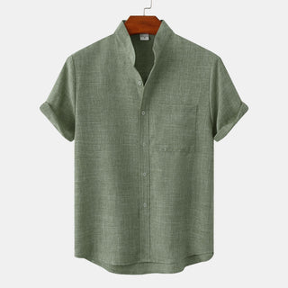OHMIQUE | Chemise en coton unie avec boutons