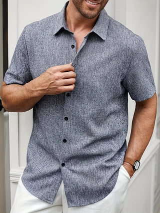 OHMIQUE | Chemise légère à manches courtes en mélange de lin