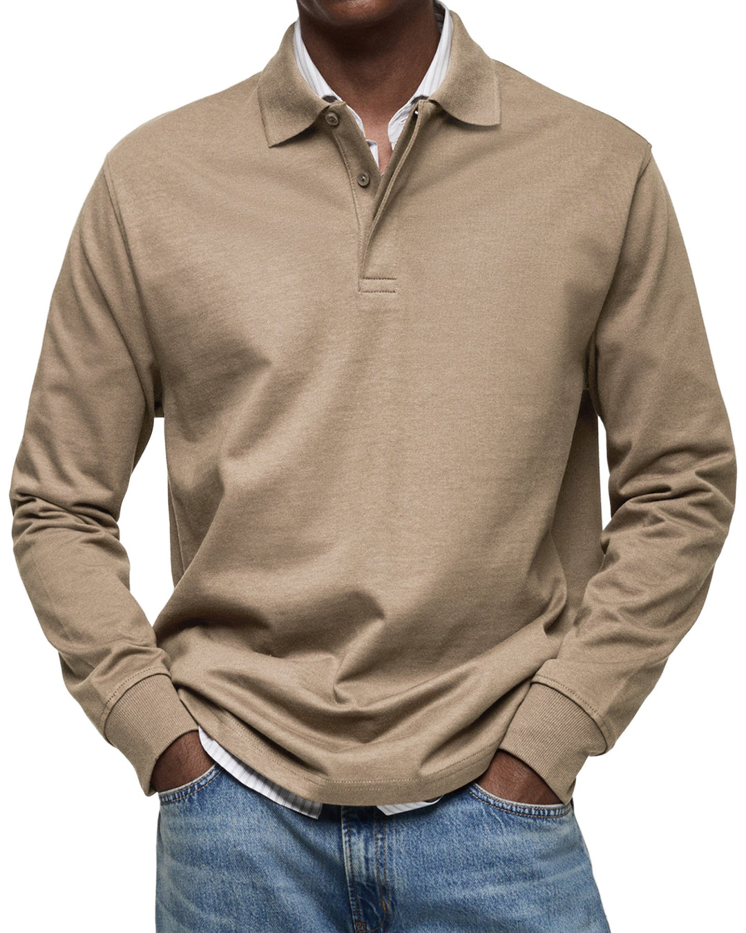 OHMIQUE | Chemise Poloshirt Casual à Manches Longues