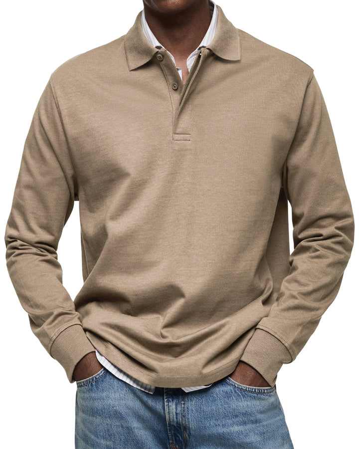 OHMIQUE | Chemise Poloshirt Casual à Manches Longues