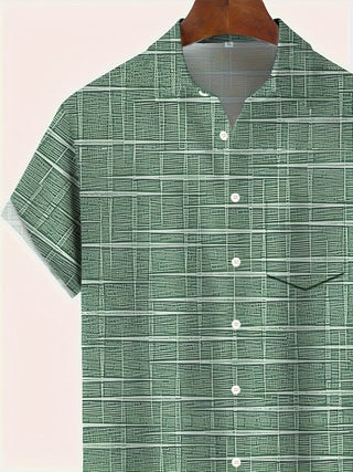 OHMIQUE | Chemise élégante à motif rayé et à carreaux