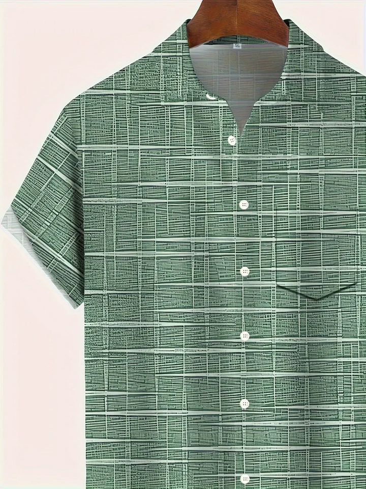 OHMIQUE | Chemise élégante à motif rayé et à carreaux