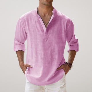 OHMIQUE | Chemise Henley en coton effet lin