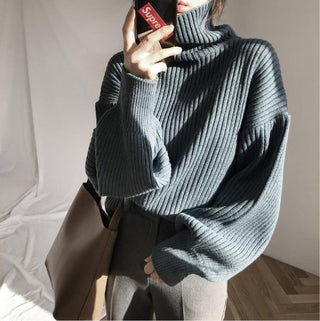 OHMIQUE | Luxe Pull à col roulé et à manches ballon