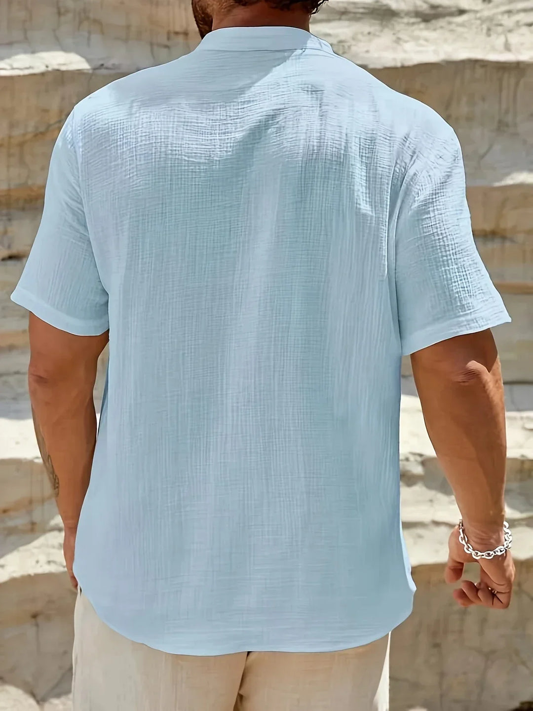 OHMIQUE | Chemise d’été élégante à col montant