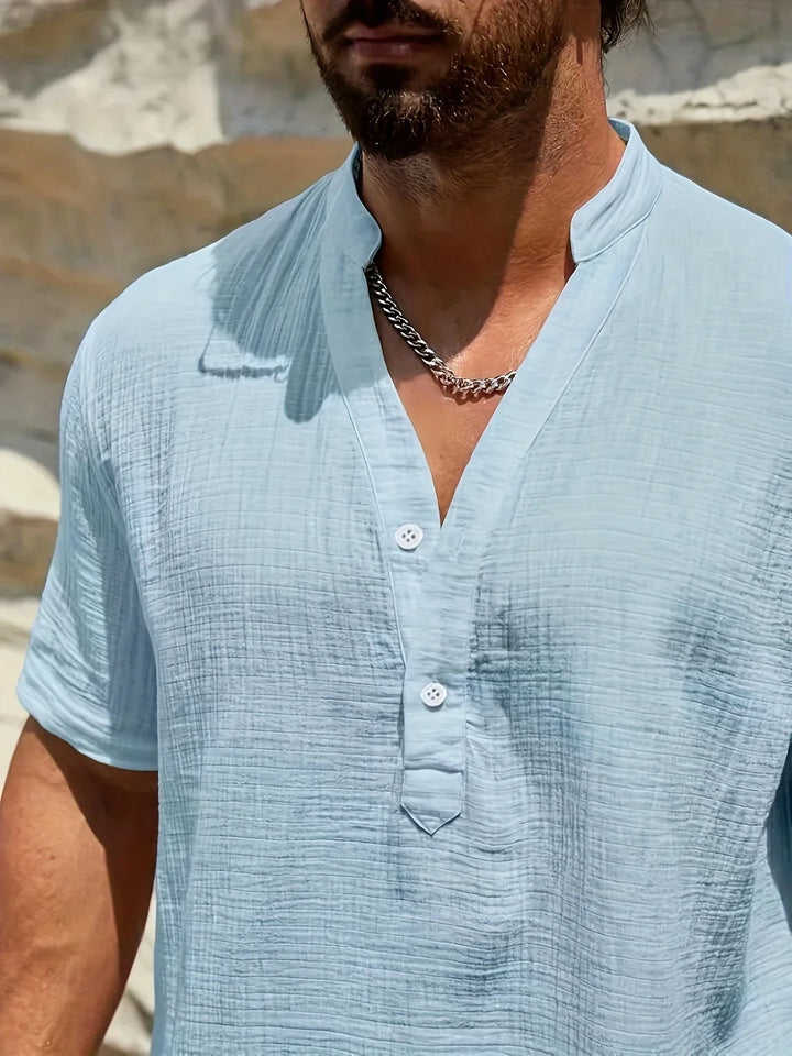 OHMIQUE | Chemise d’été élégante à col montant