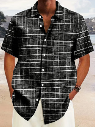 OHMIQUE | Chemise élégante à motif rayé et à carreaux