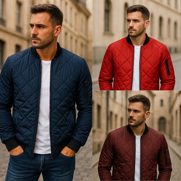 OHMIQUE | Veste en coton à motif losange