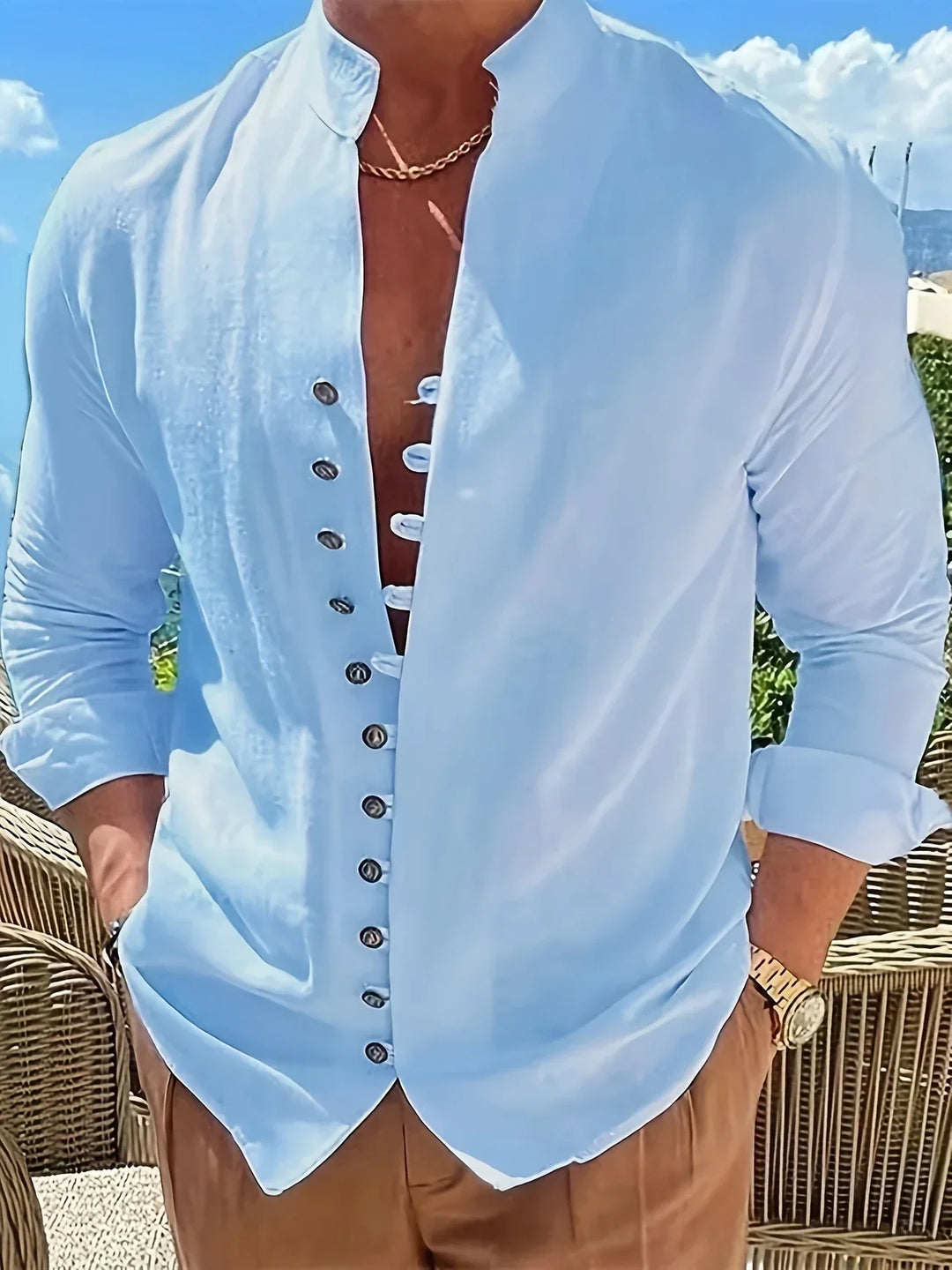 OHMIQUE | Chemise légère en coton à manches longues