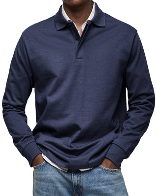 OHMIQUE | Chemise Poloshirt Casual à Manches Longues