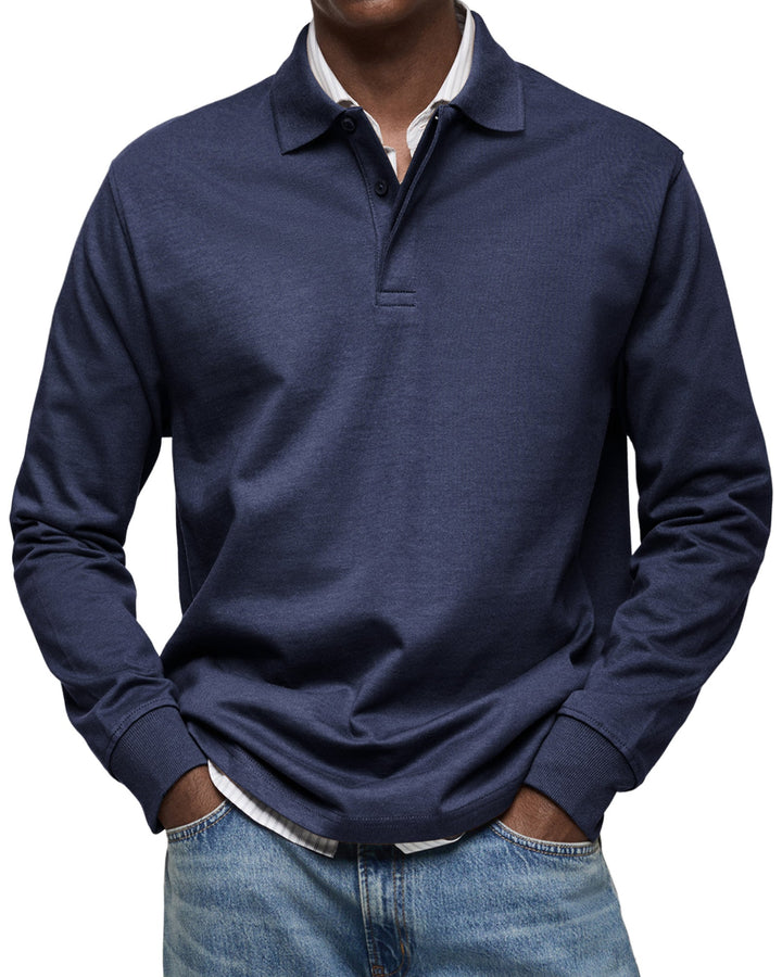 OHMIQUE | Chemise Poloshirt Casual à Manches Longues