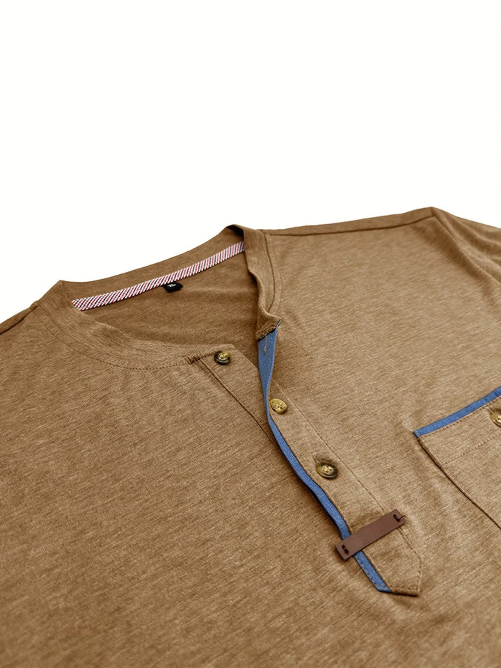 OHMIQUE | T-shirt col rond élégant avec poche