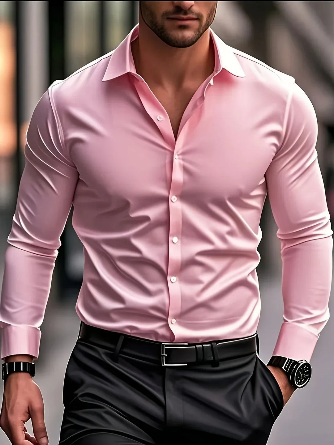 OHMIQUE | Chemise élégante à manches longues avec boutons