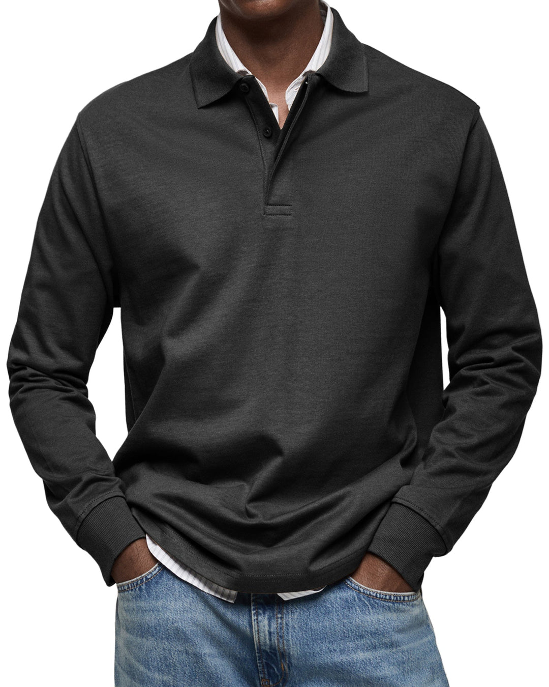 OHMIQUE | Chemise Poloshirt Casual à Manches Longues