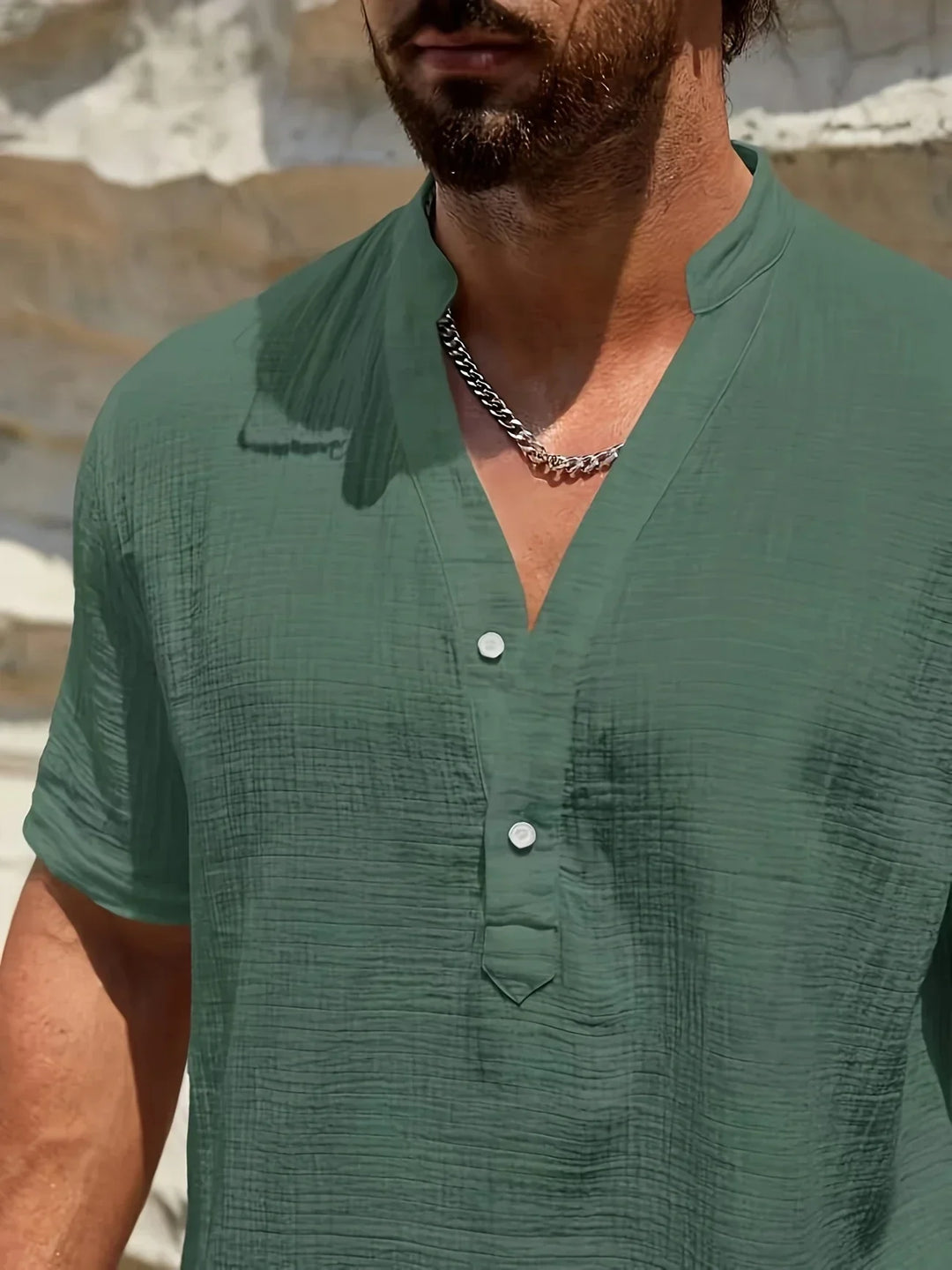 OHMIQUE | Chemise d’été élégante à col montant