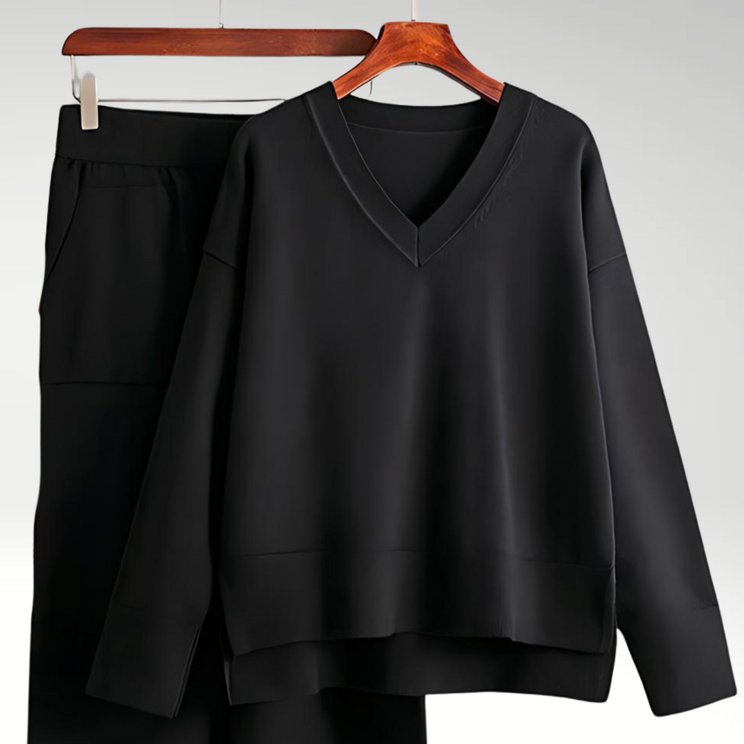 OHMIQUE | Luxe V-Neck Two Piece Set
