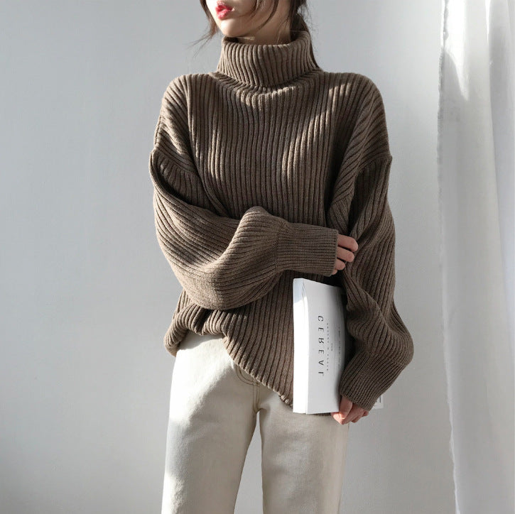 OHMIQUE | Luxe Pull à col roulé et à manches ballon