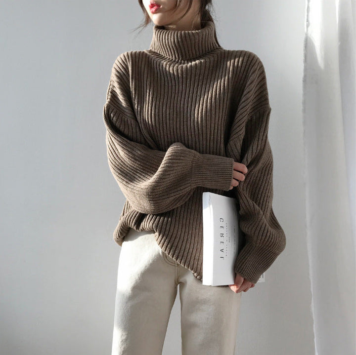 OHMIQUE | Luxe Pull à col roulé et à manches ballon