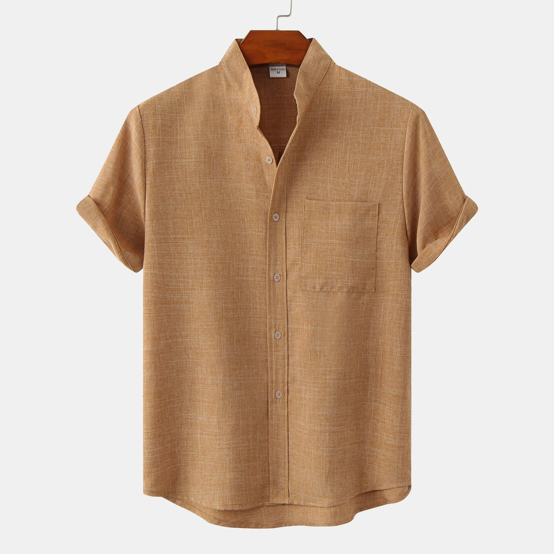 OHMIQUE | Chemise en coton unie avec boutons