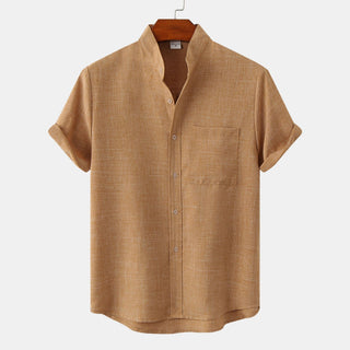 OHMIQUE | Chemise en coton unie avec boutons