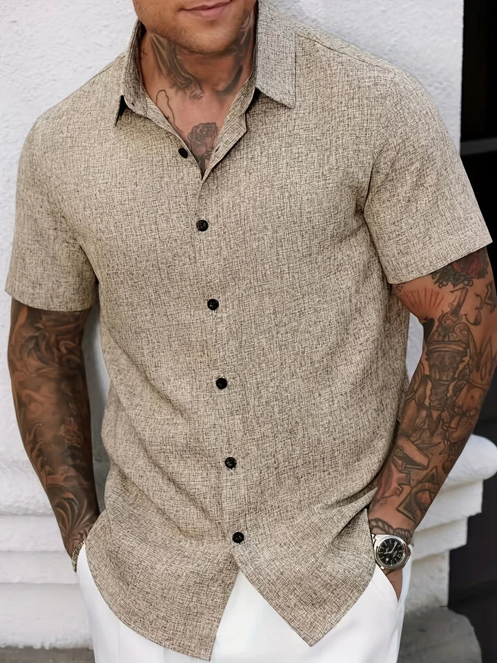 OHMIQUE | Chemise légère à manches courtes en mélange de lin