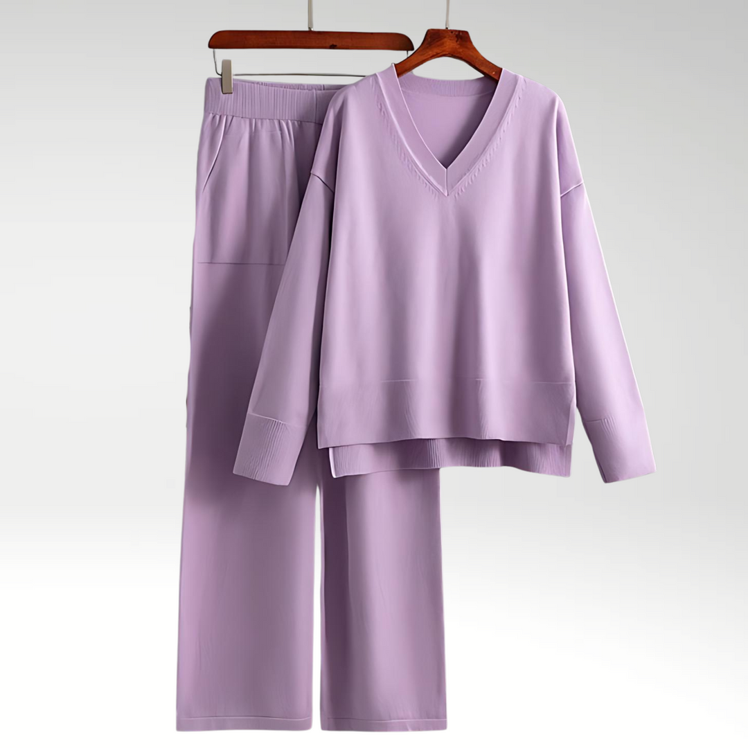 OHMIQUE | Luxe V-Neck Two Piece Set