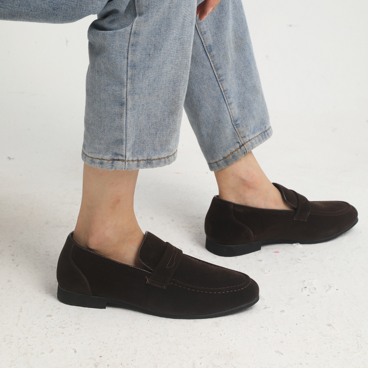 OHMIQUE | Mocassins à brides en daim