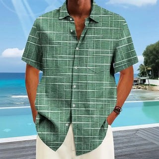 OHMIQUE | Chemise élégante à motif rayé et à carreaux