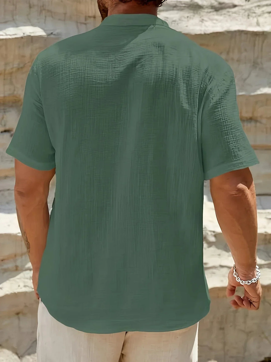 OHMIQUE | Chemise d’été élégante à col montant