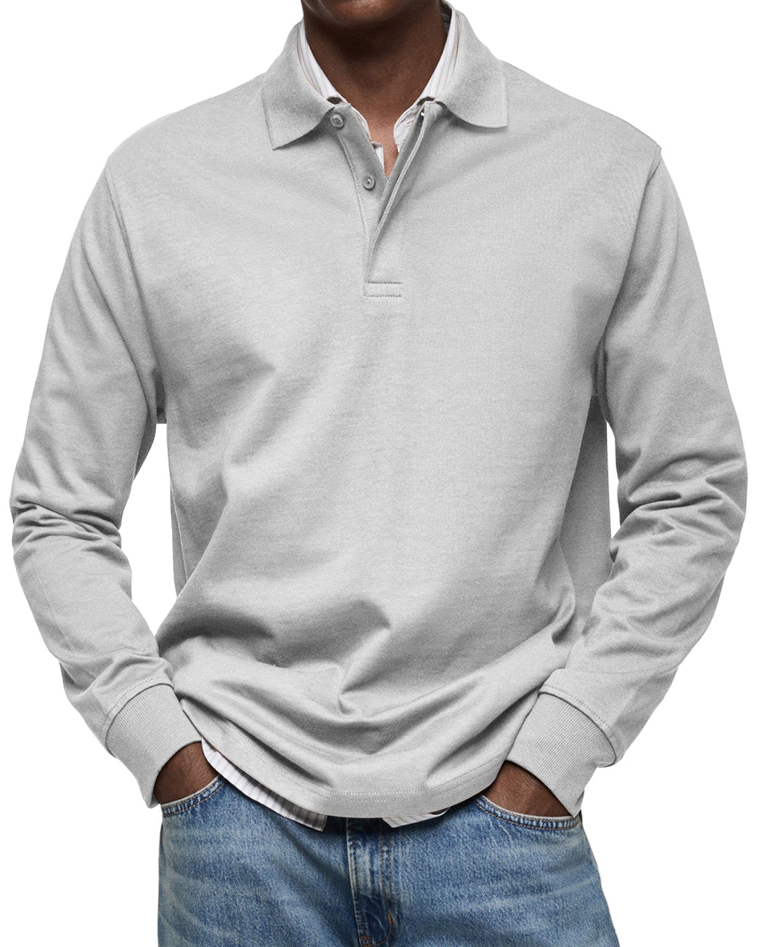 OHMIQUE | Chemise Poloshirt Casual à Manches Longues