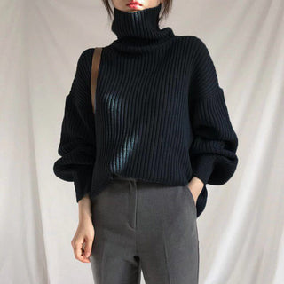 OHMIQUE | Luxe Pull à col roulé et à manches ballon