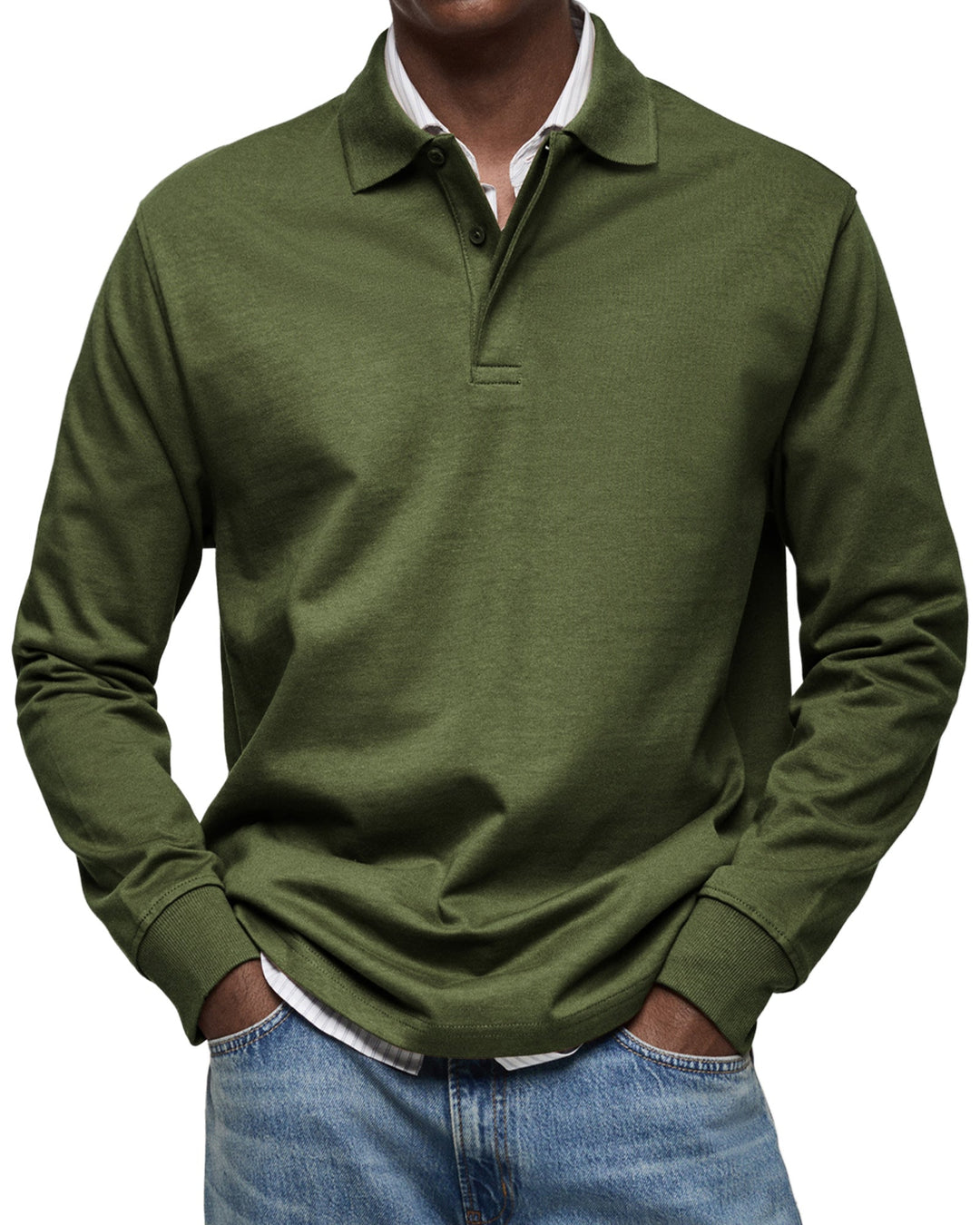 OHMIQUE | Chemise Poloshirt Casual à Manches Longues