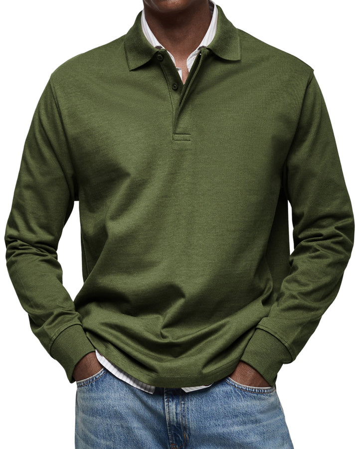 OHMIQUE | Chemise Poloshirt Casual à Manches Longues